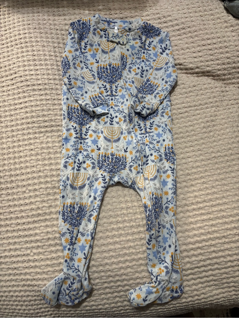 Rifle Paper Co Baby Footed Hanukkah  One-Piece